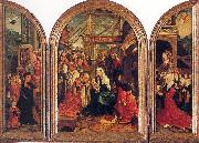 Oostsanen, Jacob Cornelisz van Tryptych with the Adoration of the Magi, Donors, and Saints china oil painting reproduction